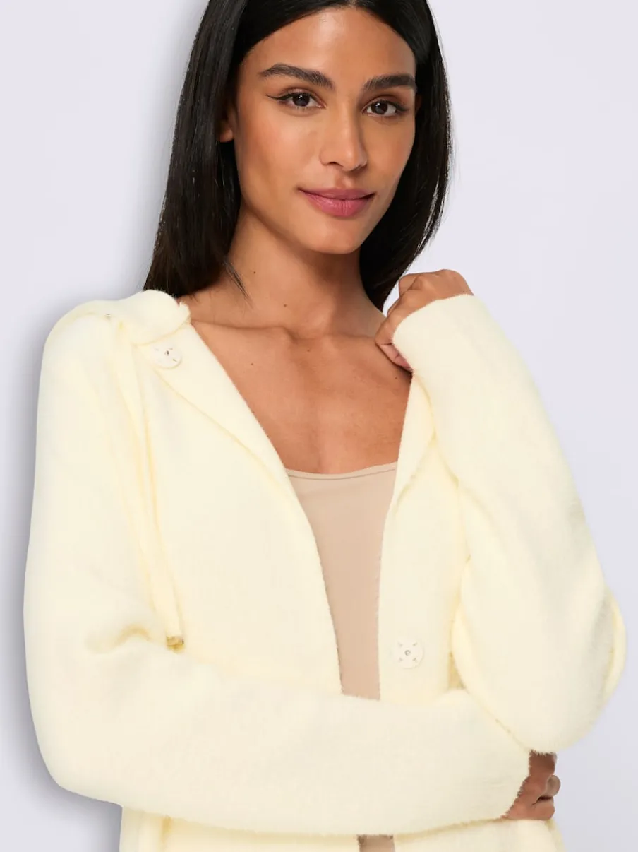 Veste en tricot jacquard empiècements contrastés modernes