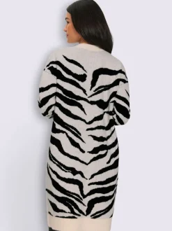Veste en tricot jacquard joli jacquard à l'aspect animal