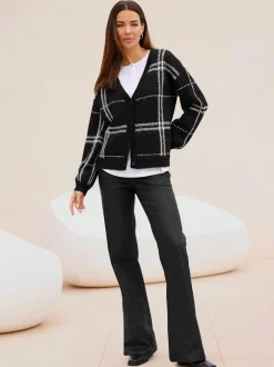 Veste en tricot jacquard qualité tricotée douce