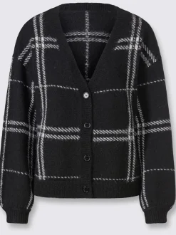 Veste en tricot jacquard qualité tricotée douce