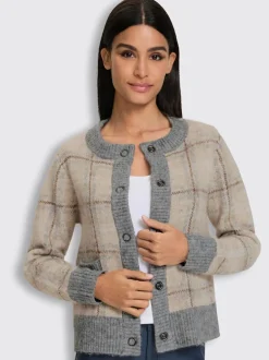 Veste en tricot jacquard qualité douce et moelleuse