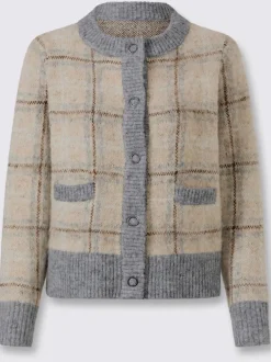 Veste en tricot jacquard qualité douce et moelleuse