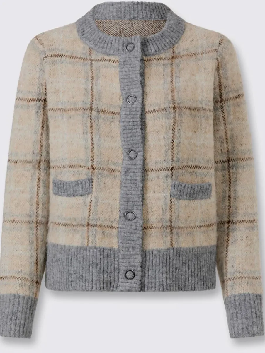 Veste en tricot jacquard qualité douce et moelleuse
