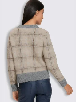Veste en tricot jacquard qualité douce et moelleuse