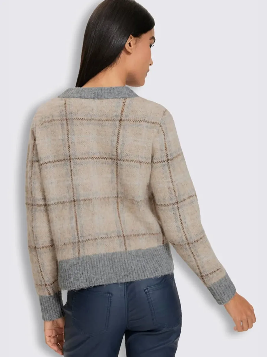 Veste en tricot jacquard qualité douce et moelleuse