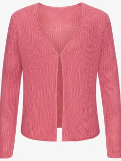Veste en tricot à manches longues avec col V et fermeture devant