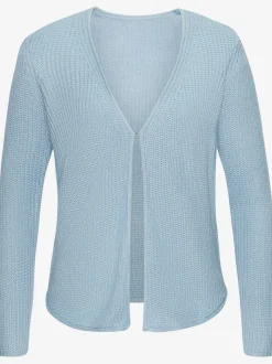 Veste en tricot à manches longues avec col V et fermeture devant