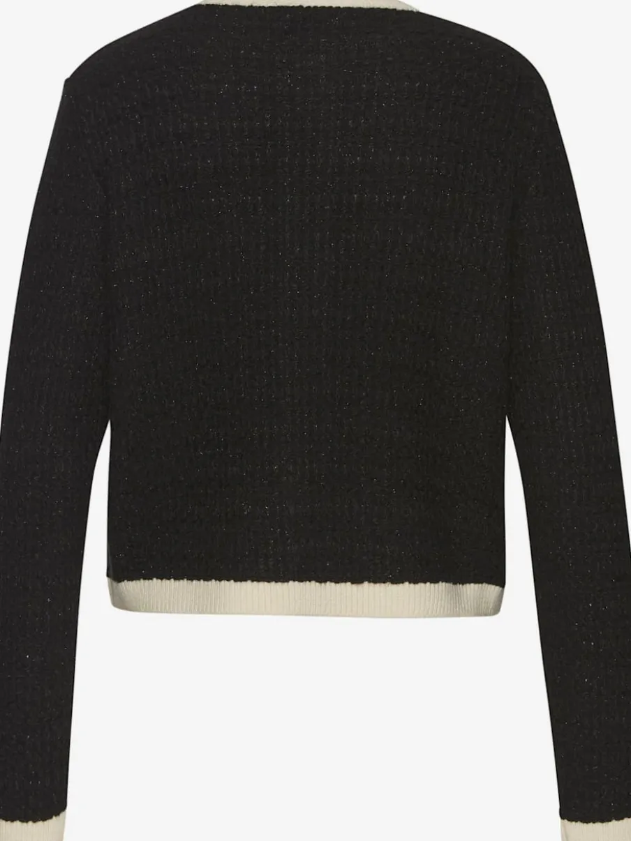 Veste en tricot à manches longues et poches décoratives