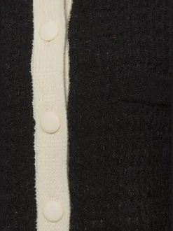 Veste en tricot à manches longues et poches décoratives