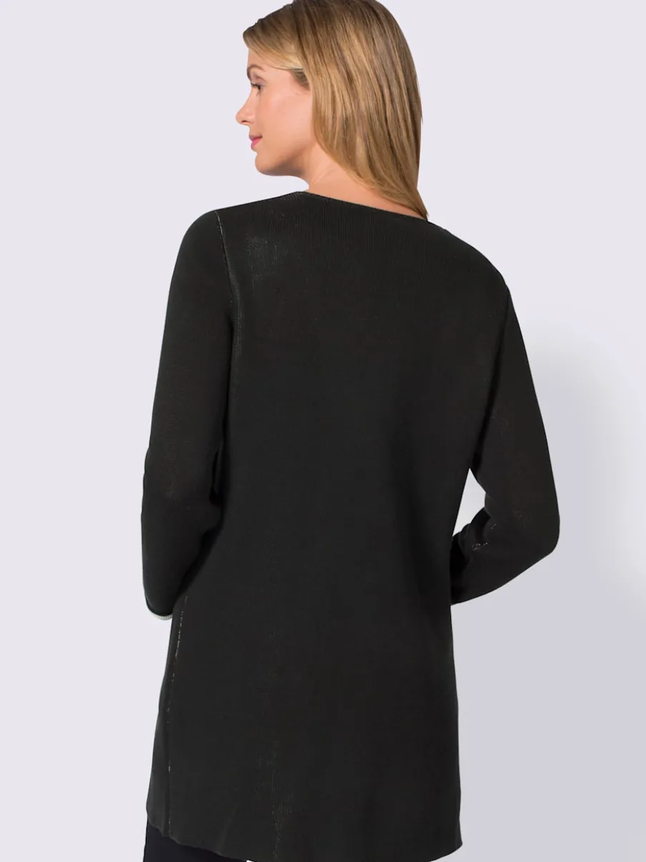 Veste en tricot à manches longues avec poches pratiques