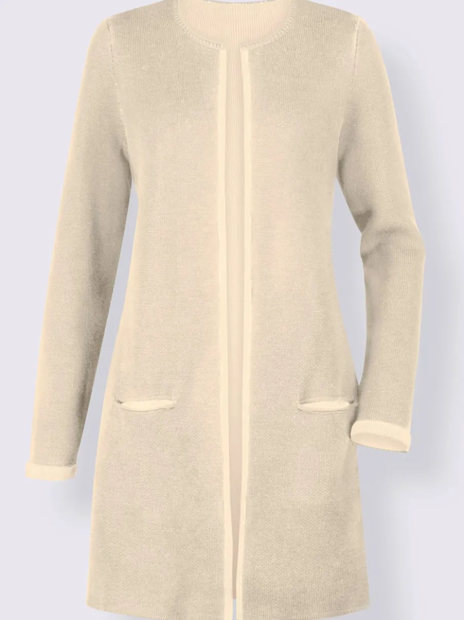 Veste en tricot à manches longues avec poches pratiques