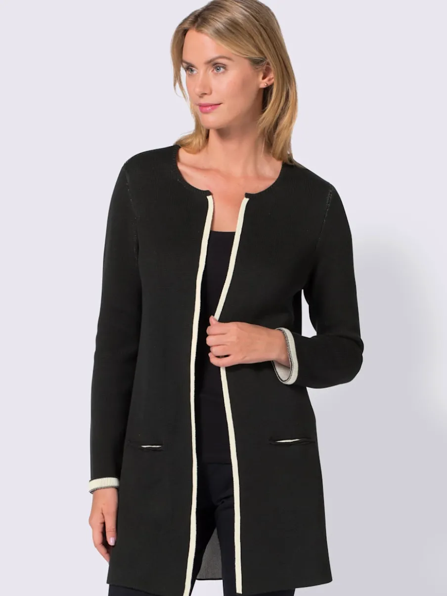 Veste en tricot à manches longues avec poches pratiques