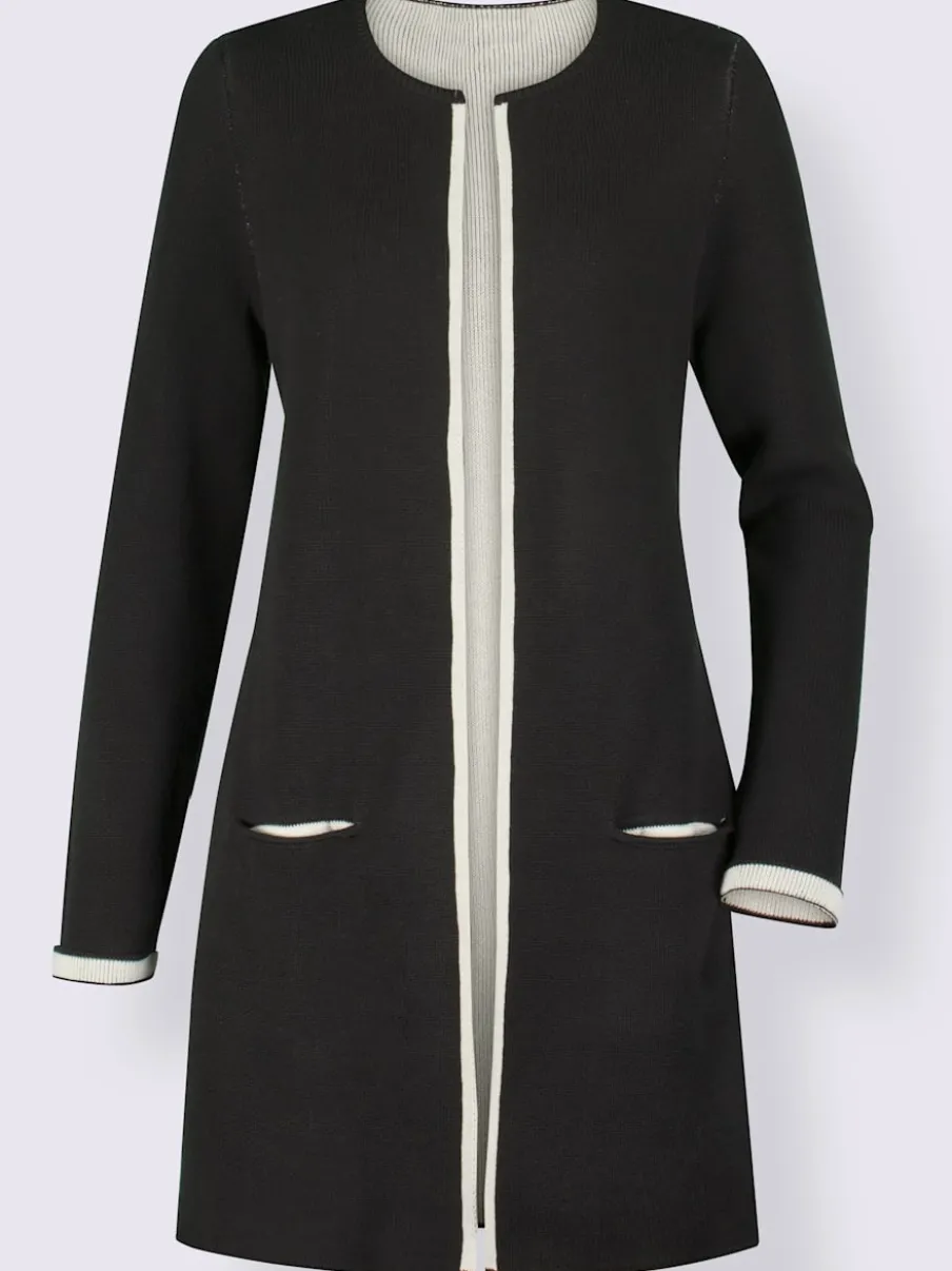 Veste en tricot à manches longues avec poches pratiques