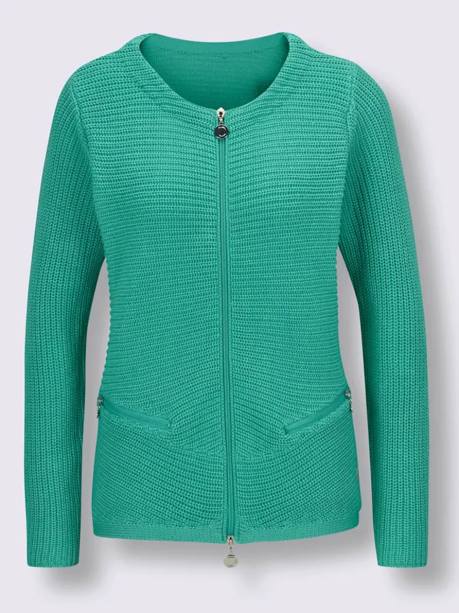 Veste en tricot mélange coton et lyocell de qualité
