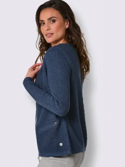 Veste en tricot mélange coton et lyocell de qualité