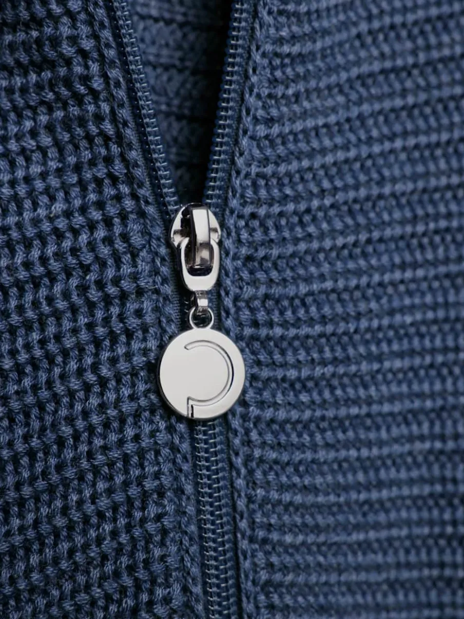 Veste en tricot mélange coton et lyocell de qualité