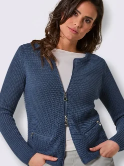 Veste en tricot mélange coton et lyocell de qualité