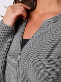 Veste en tricot mélange coton et lyocell de qualité