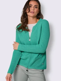 Veste en tricot mélange coton et lyocell de qualité