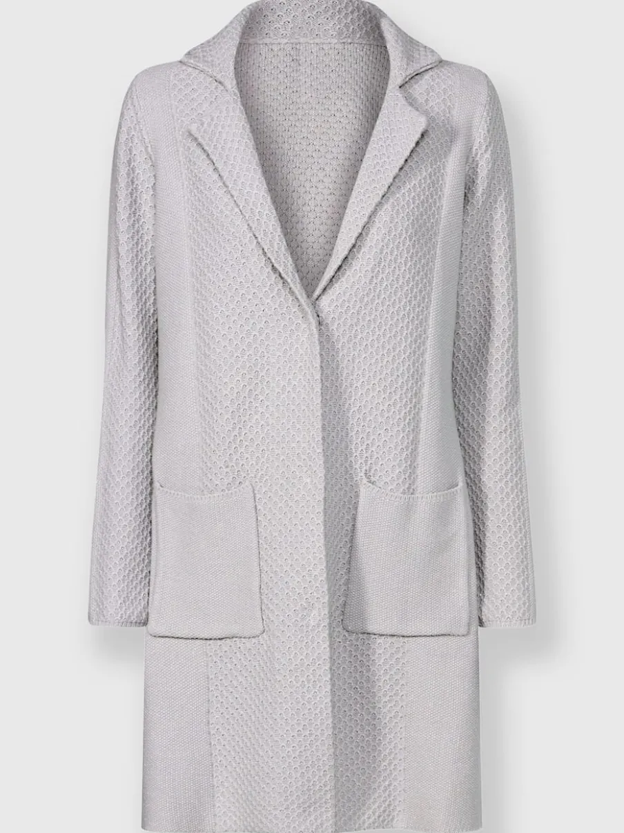 Veste en tricot à motif sportif et poches plaquées