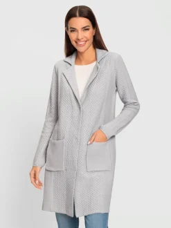 Veste en tricot à motif sportif et poches plaquées