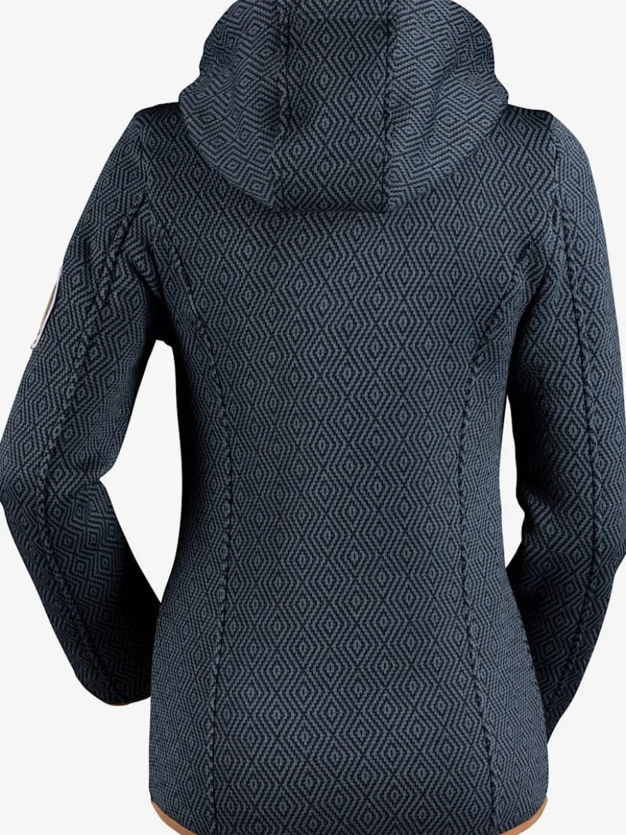 Veste en tricot polaire avec capuche et glissière à poches