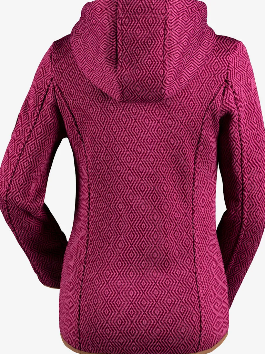 Veste en tricot polaire avec capuche et glissière à poches