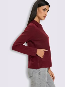 Veste en tricot rivets sur les poches