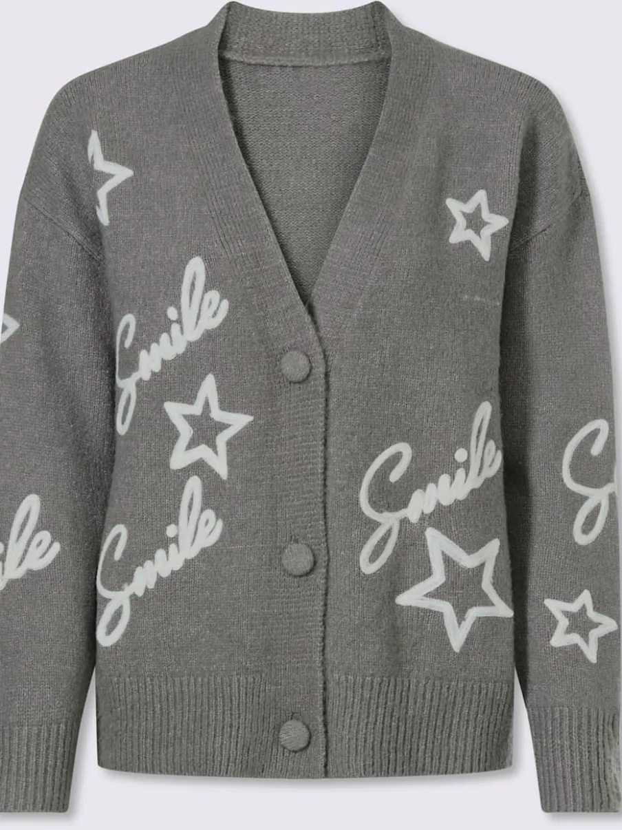Veste en tricot superbe mélange de matières