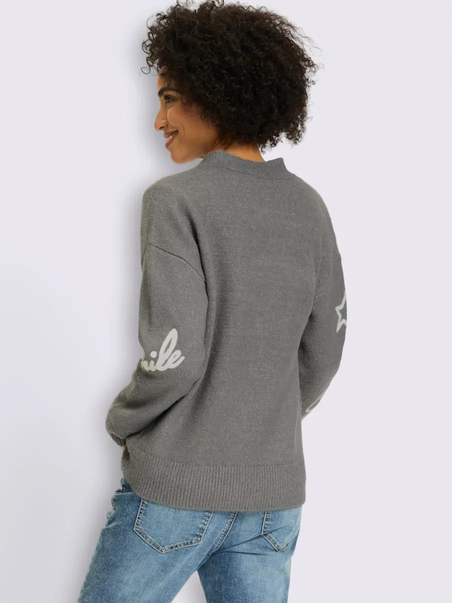 Veste en tricot superbe mélange de matières