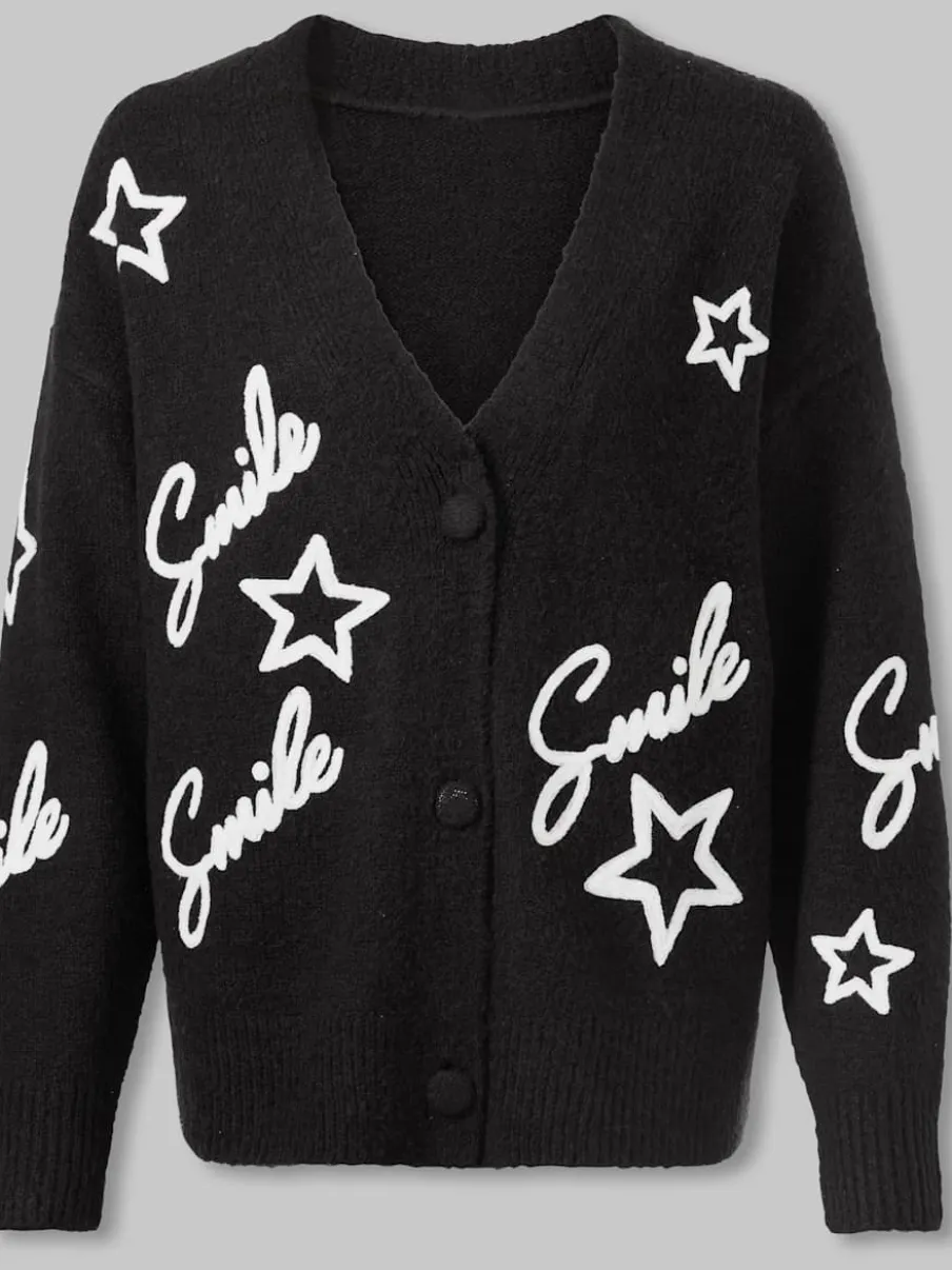 Veste en tricot superbe mélange de matières