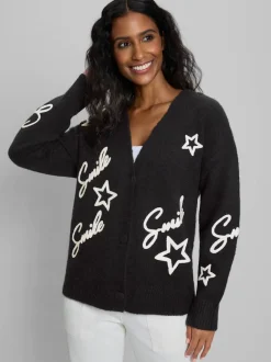 Veste en tricot superbe mélange de matières