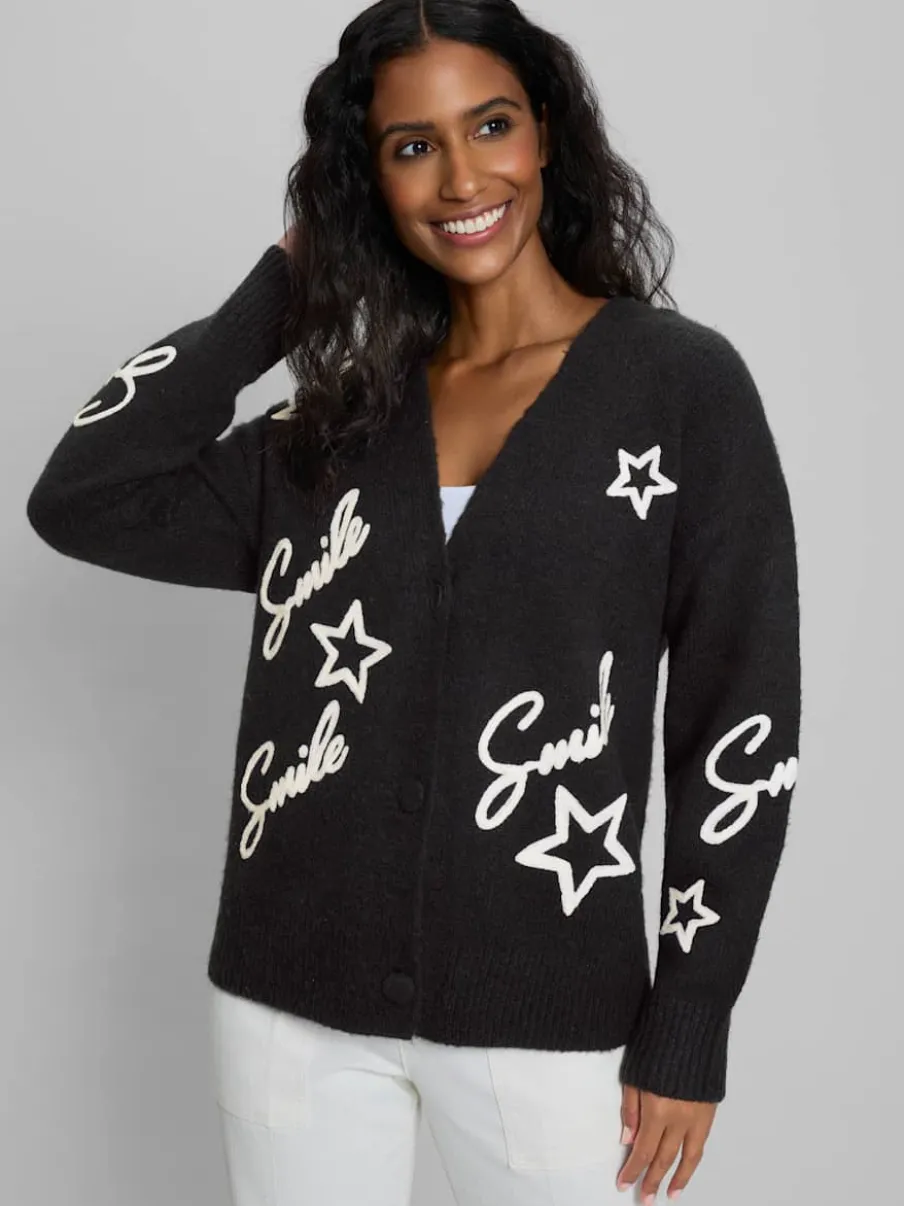 Veste en tricot superbe mélange de matières