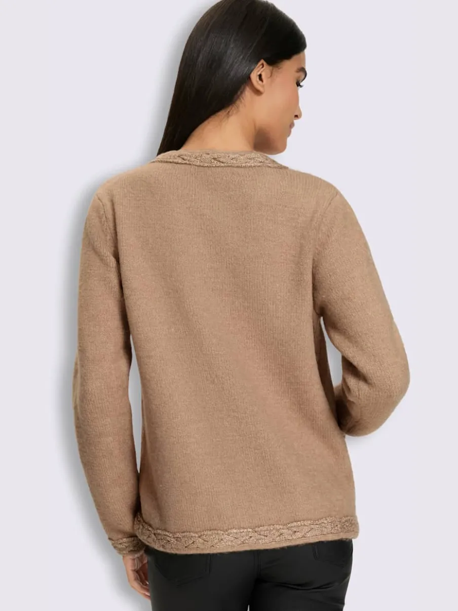 Veste en tricot torsade tendance