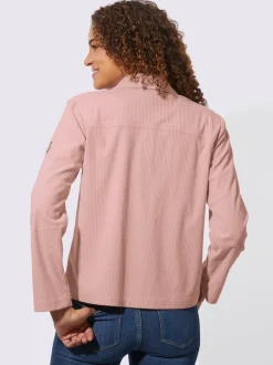 Veste en velours côtelé avec col chemise et poches