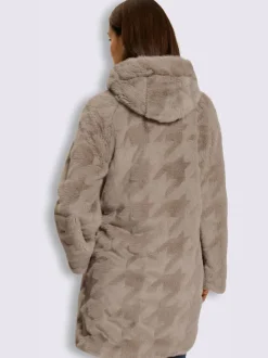 Veste imitation fourrure joli motif structuré