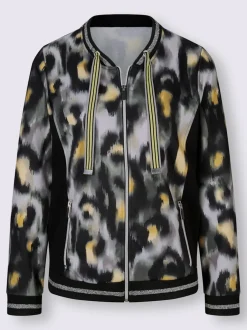 Veste à imprimé numérique avec empiècements et poches zippées