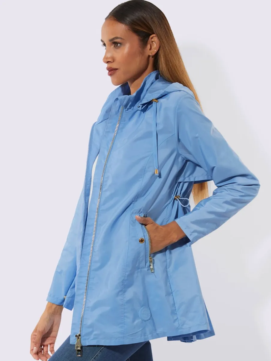 Veste légère avec capuche et poches zippées pratique