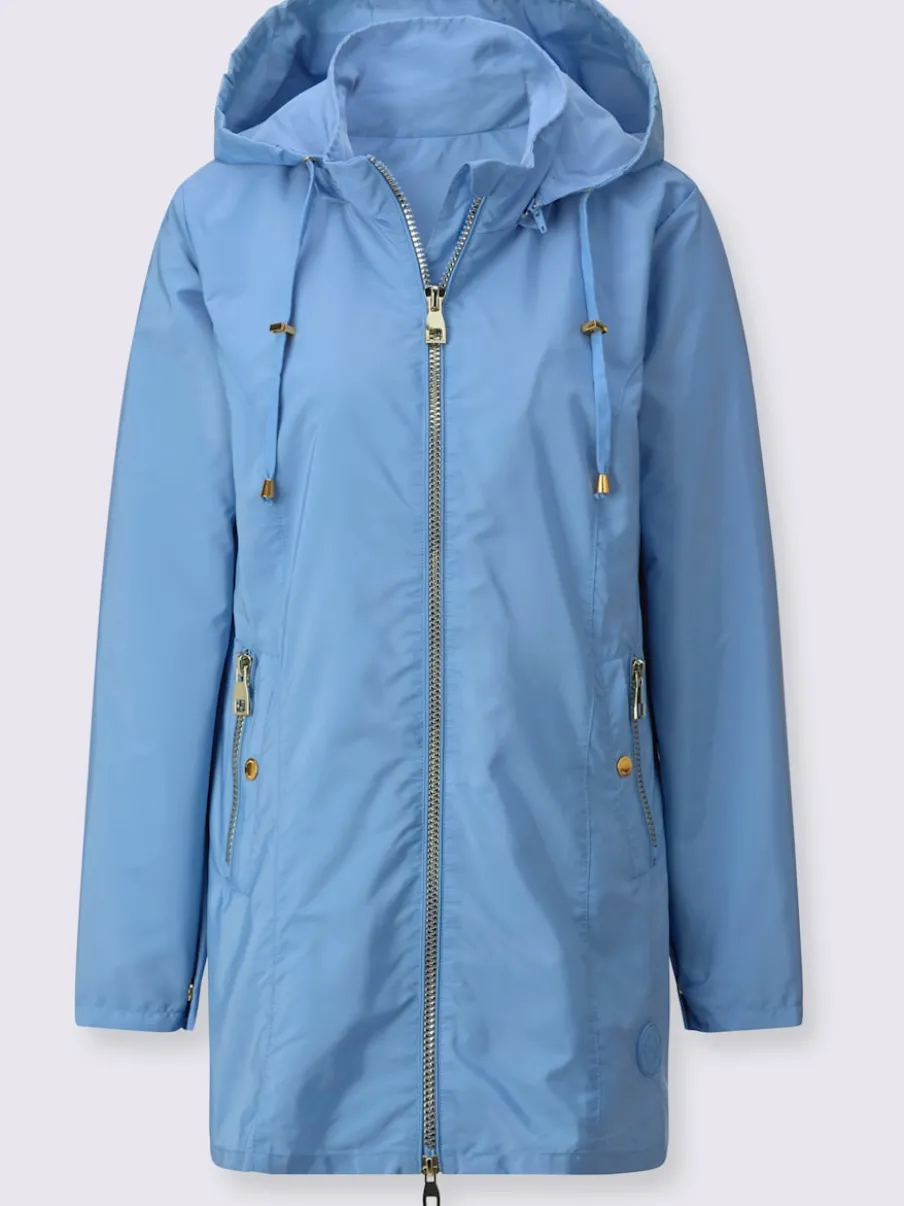 Veste légère avec capuche et poches zippées pratique