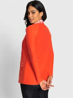 Veste légère avec col à revers et pierres fantaisie