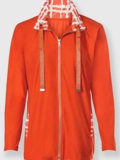 Veste légère avec col à revers et pierres fantaisie