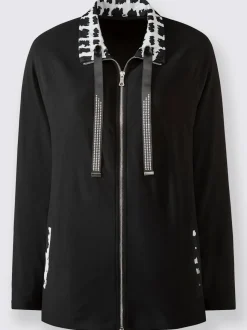 Veste légère avec col à revers et pierres fantaisie