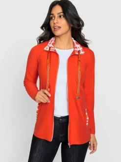 Veste légère avec col à revers et pierres fantaisie