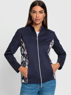 Veste légère avec empiècements contrastés et poches pratiques