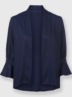 Veste légère avec manches volantes et empiècements smockés