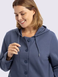 Veste légère capuche avec coulisse et lien à nouer