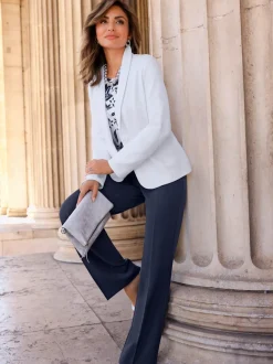 Veste légère à col châle avec fermeture à bouton