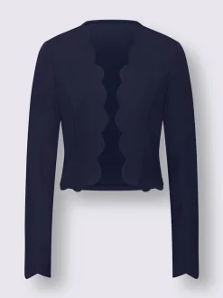 Veste légère à col en V manches longues ondulées
