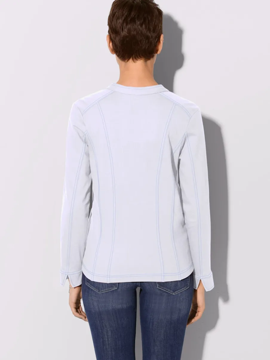 Veste légère à col montant avec poches zippées