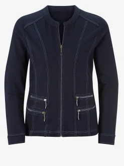Veste légère à col montant avec poches zippées